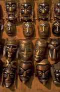 african masks cgc 1980s 1990s A4 Photo Print