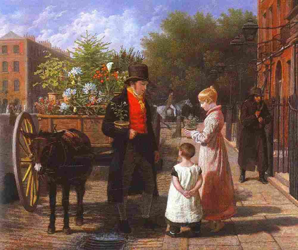 agas The Flower Seller Art A4 Photo Print