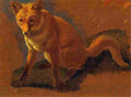 agas study of a fox Art A4 Photo Print