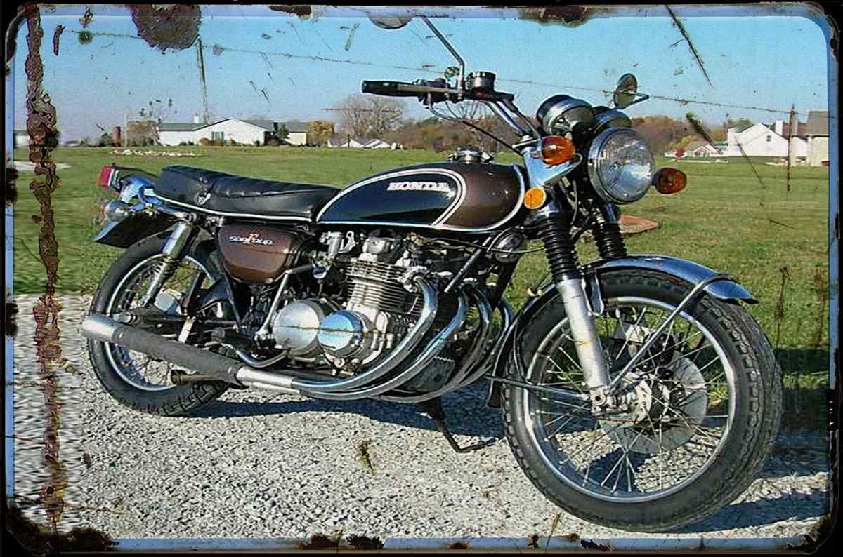 aged 1973 cb500 honda use A4 Photo Print