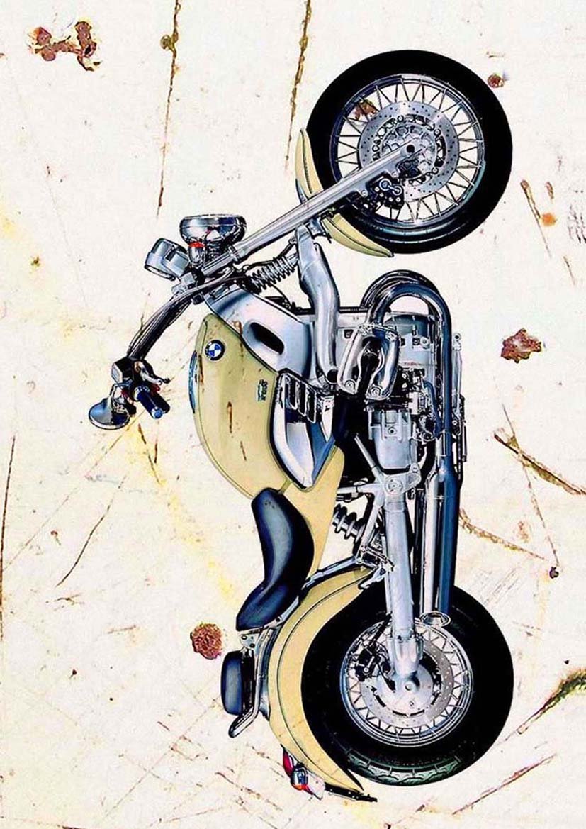 aged BMW R1200C 1998 A4 Photo Print