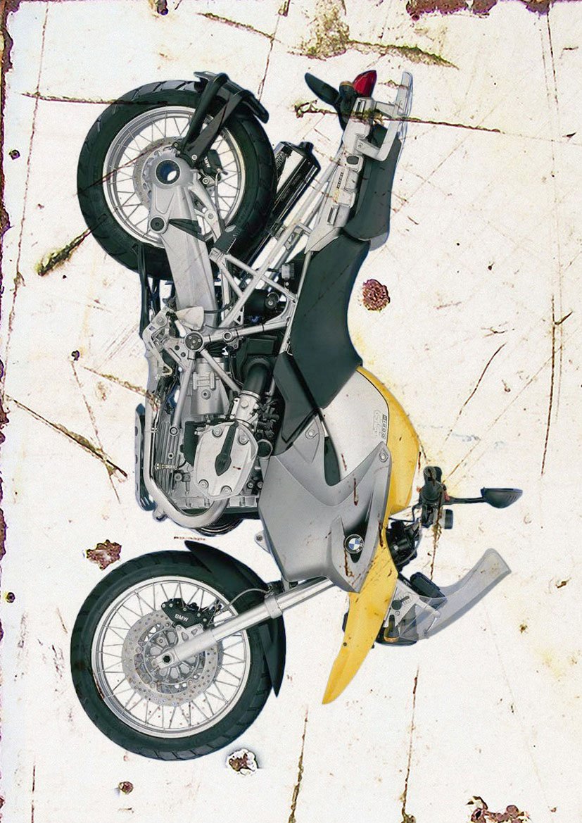 aged BMW R1200GS 2004 A4 Photo Print