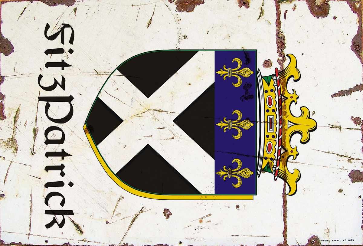 aged FitzPatrick Irish Crest A4 Photo Print