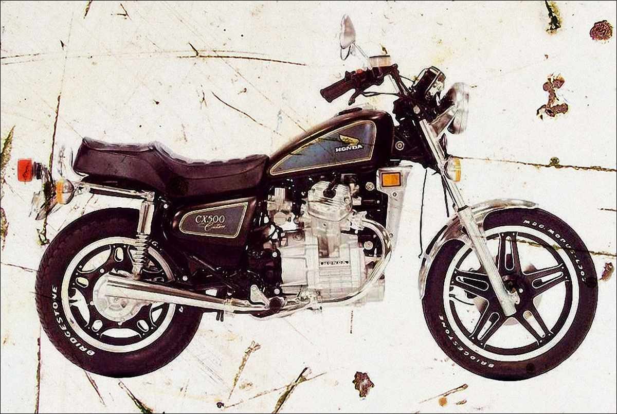 aged Honda CX500C 1981 A4 Photo Print