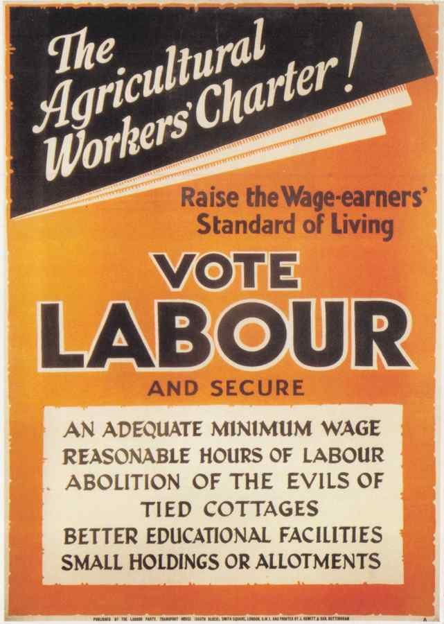 agricultural workers charter vote labour politics poster 190128 A4 Photo Print