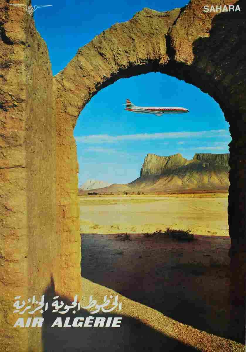 air algerie sahara 1960 4 Advert A4 Photo Print