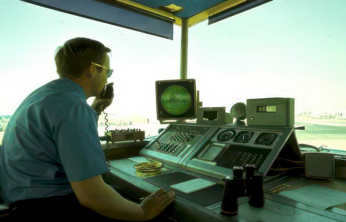 air traffic control Vintage A4 Photo Print