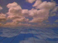 airplane sunset clouds1980s 1990s A4 Photo Print