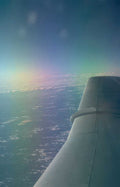 airplane wing rainbow Vintage A4 Photo Print