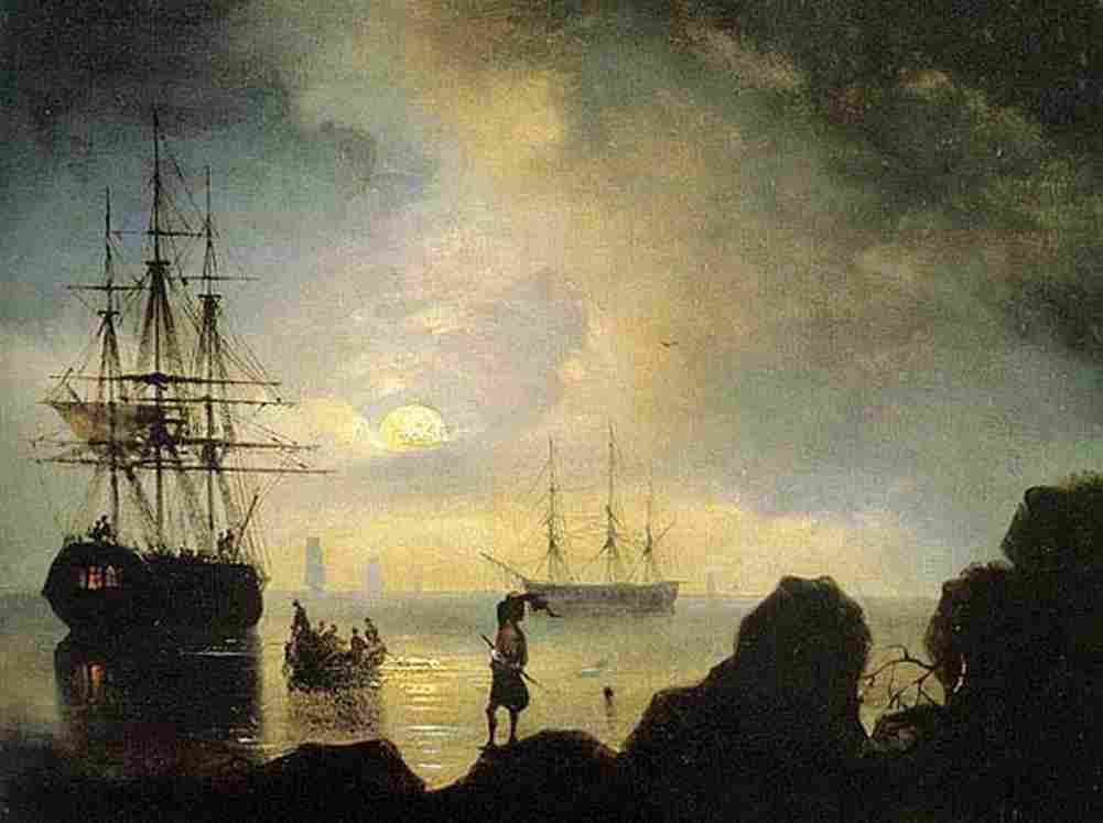 aiv Fishermen on the Shore Art A4 Photo Print
