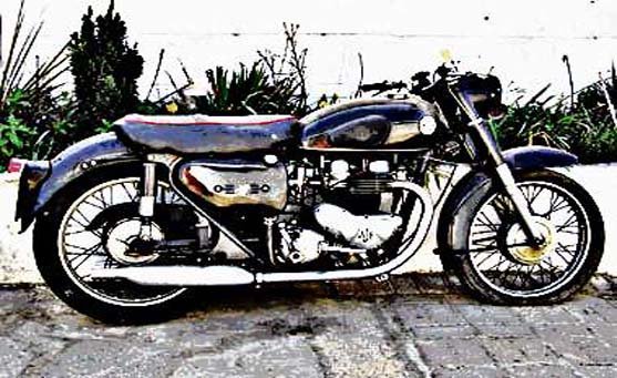 ajs 650 motorbike A4 Photo Print