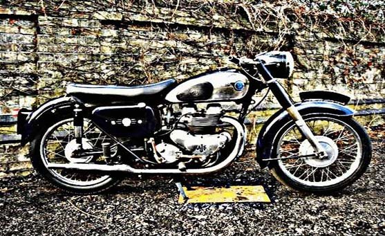 ajs model 30 motorbike A4 Photo Print