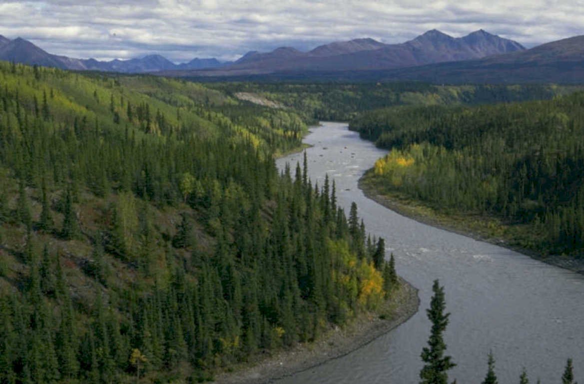 alaska river autumn 1980s 1990s A4 Photo Print