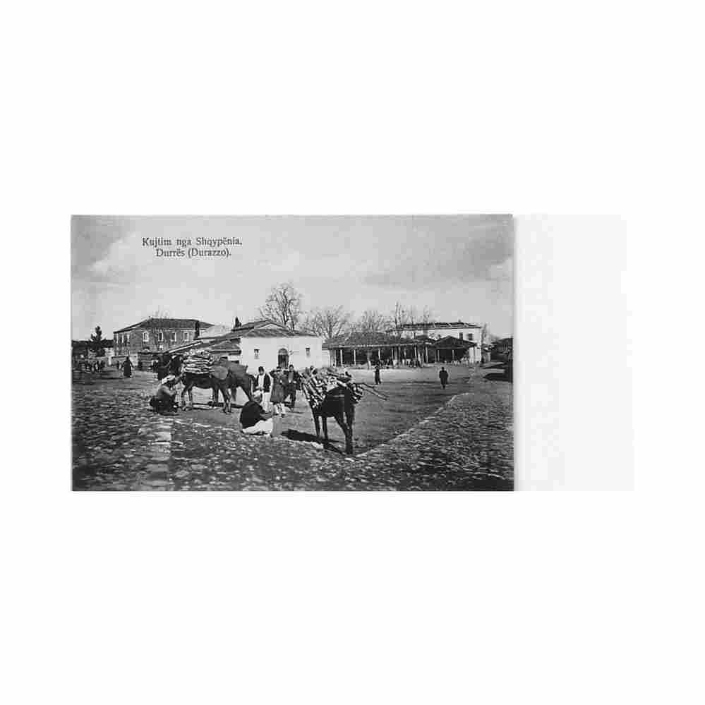 albania durres the market square Vintage A4 Photo Print