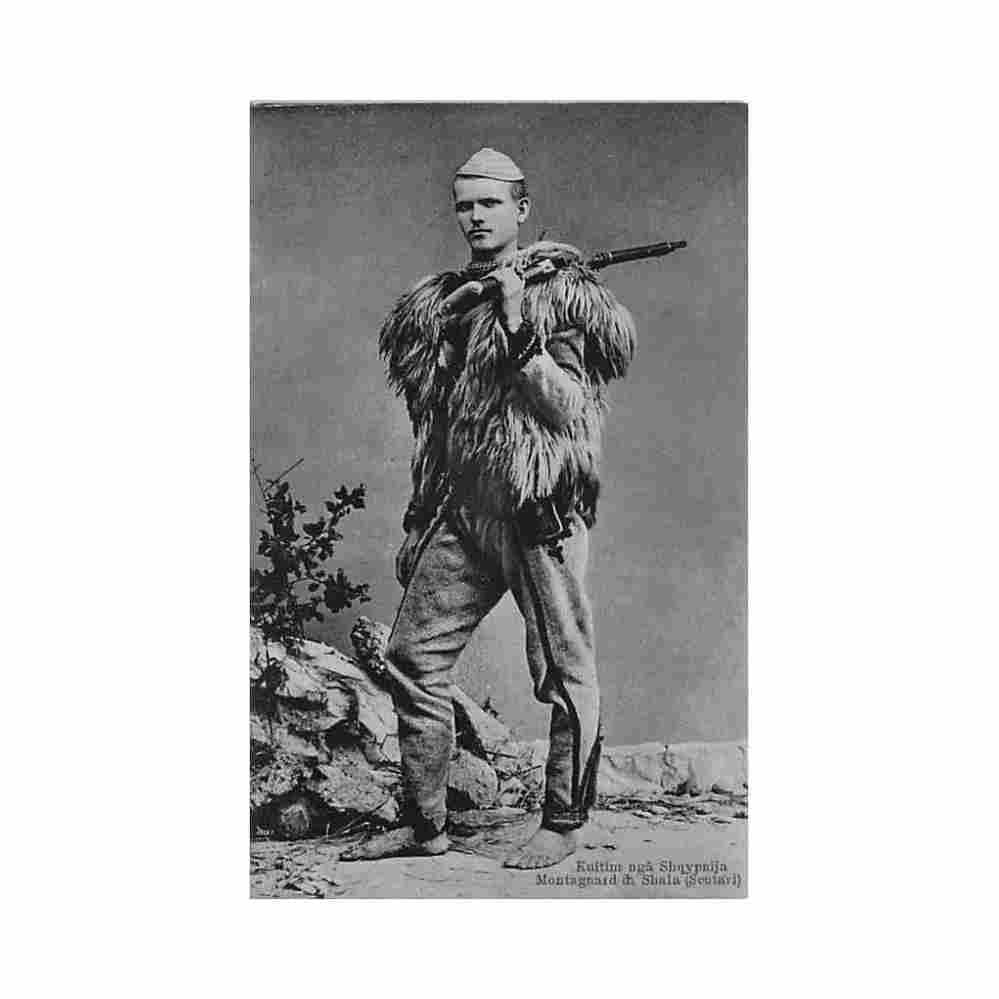 albania mountain warrior from shala by kol mazza shkoder Vintage A4 Photo Print