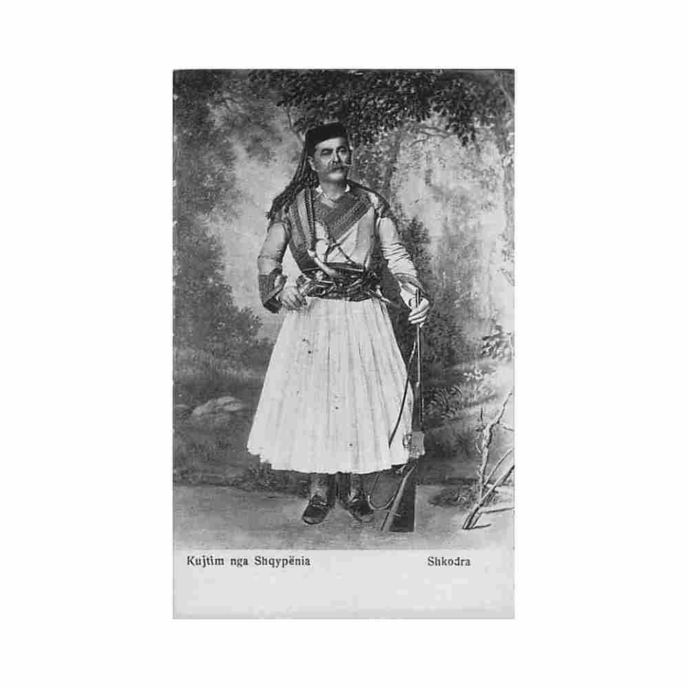 albania shkoder armed albanian man marubbi Vintage A4 Photo Print