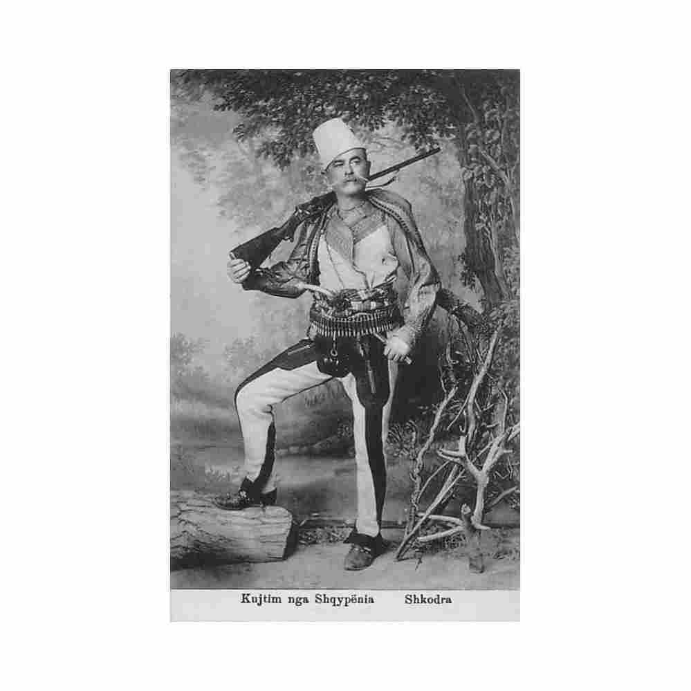 albania shkoder armed tribal chief marubbi Vintage A4 Photo Print