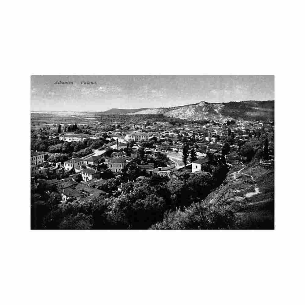 albania vlore vlora bird s eye view purger co 13358 Vintage A4 Photo Print