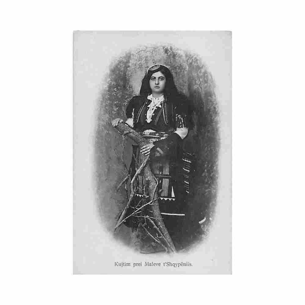 albania woman from the mountains marubbi Vintage A4 Photo Print