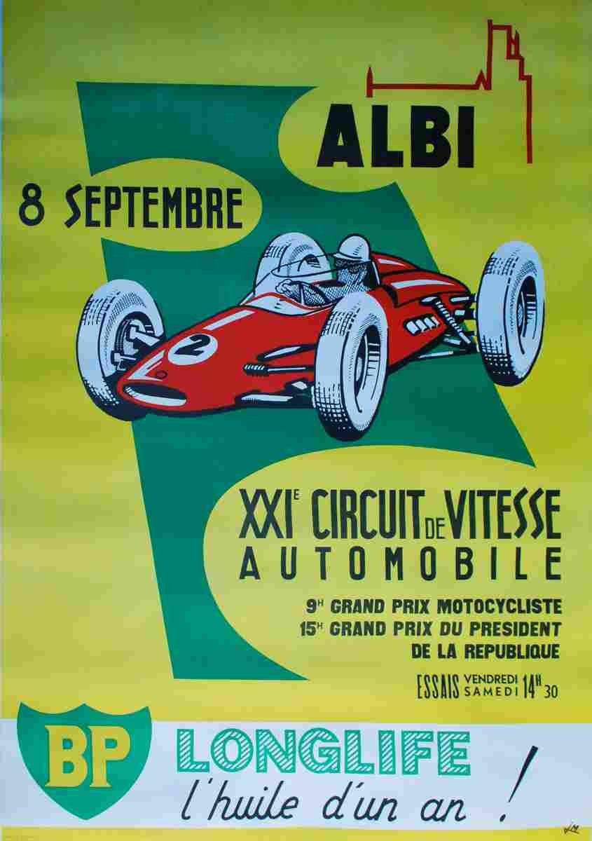 albi xxie circuit de vitesse automobile 1962 4 Advert A4 Photo Print
