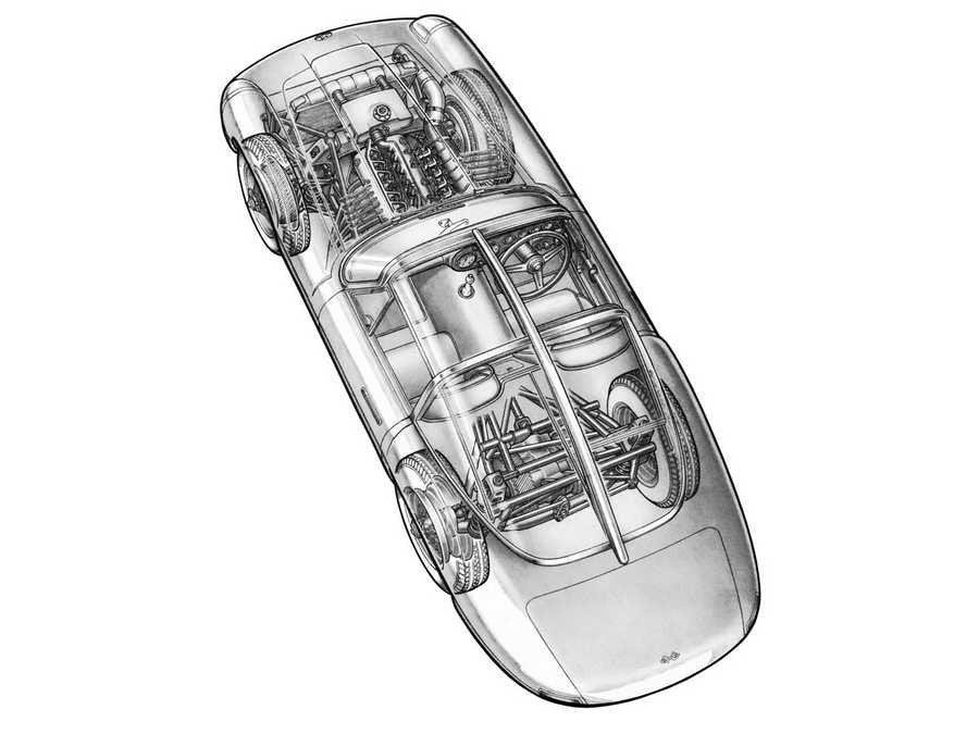 alfa romeo 6c 3000 1960 cutaway A4 Photo Print