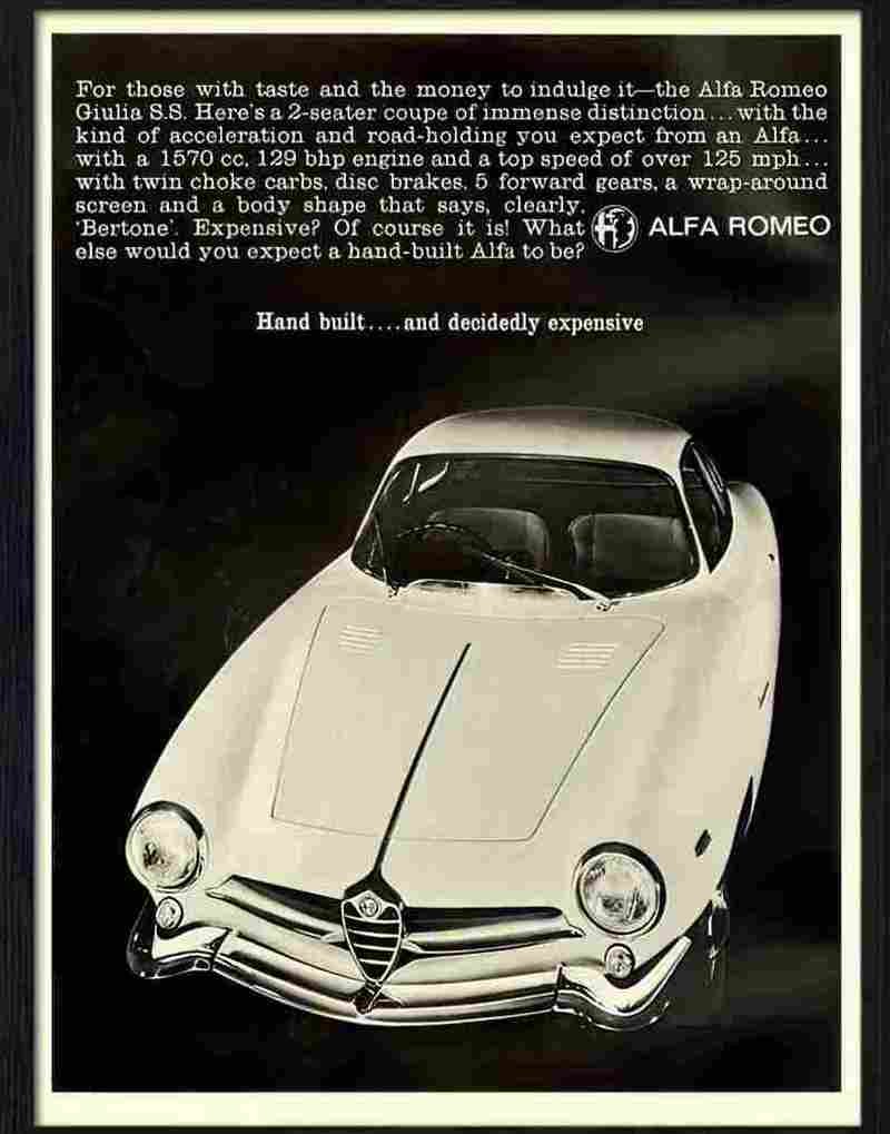 alfa romeo car advert 1960s 2 Advert A4 Photo Print