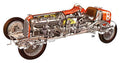 alfa romeo p3 1 cutaway A4 Photo Print