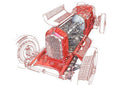 alfa romeo p3 cutaway A4 Photo Print