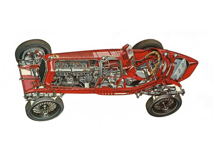 alfa romeo tipo b 1932 cutaway A4 Photo Print