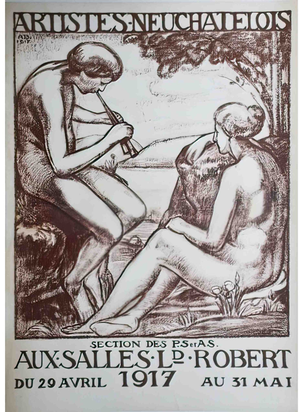 alfred blaile artistes neuchatelois exposition neuchatel 1917 1 Advert A4 Photo Print