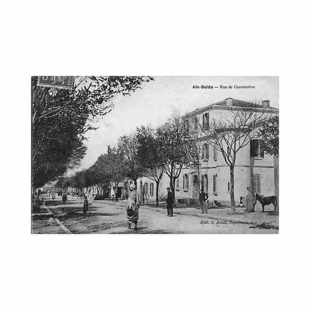 algerie ain beida rue de constantine ed s attali Vintage A4 Photo Print