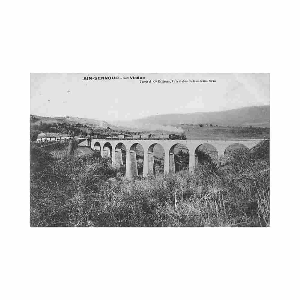 algerie ain sennour le viaduc chemin de fer ed terris cie Vintage A4 Photo Print