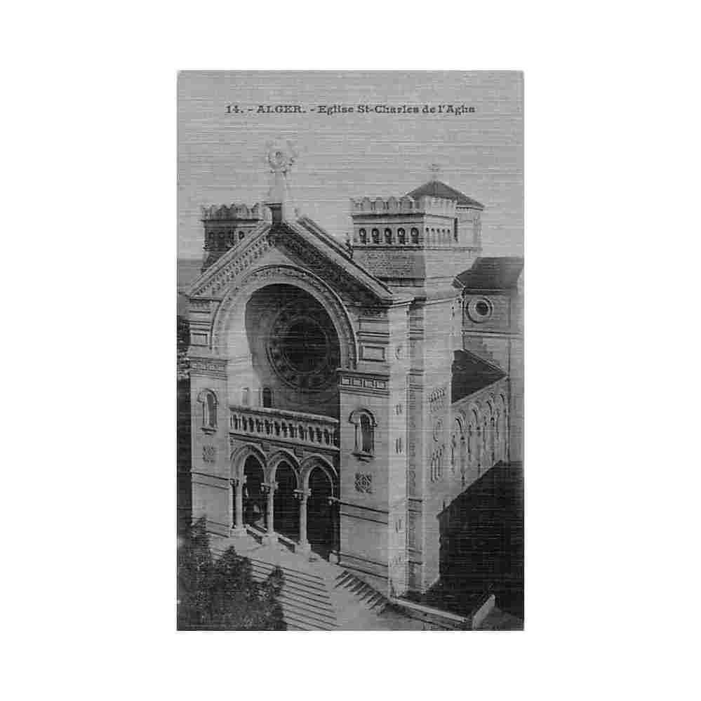 algerie alger eglise saint charles de l agha ed j bringau 14 toilee couleur Vintage A4 Photo Print