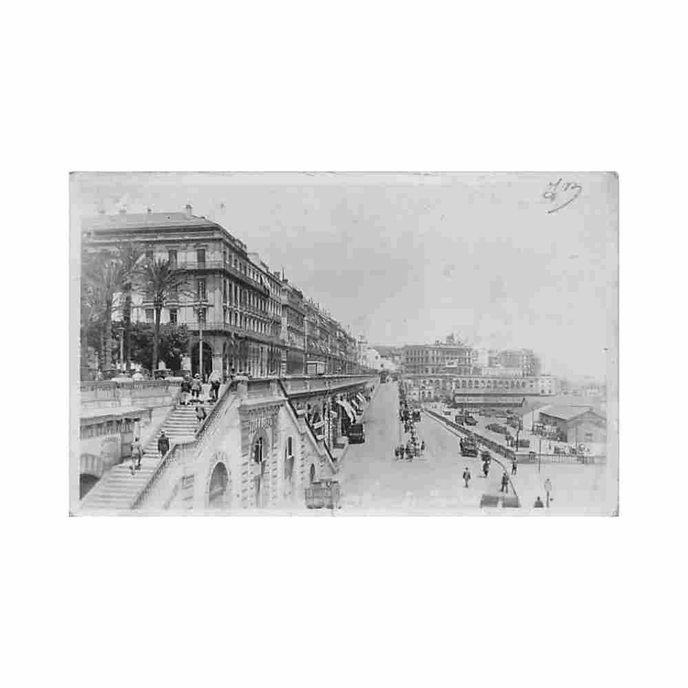 algerie alger les quais carte ed inconnu Vintage A4 Photo Print
