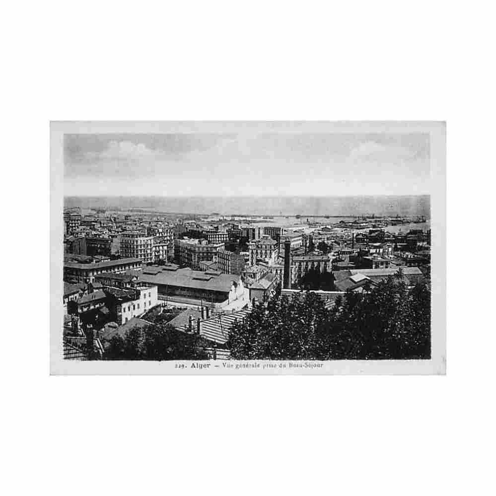 algerie alger vue generale prise du beau sejour ed albert 229 Vintage A4 Photo Print