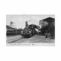 algerie biskra l interieur de la gare arrivee du train Vintage A4 Photo Print