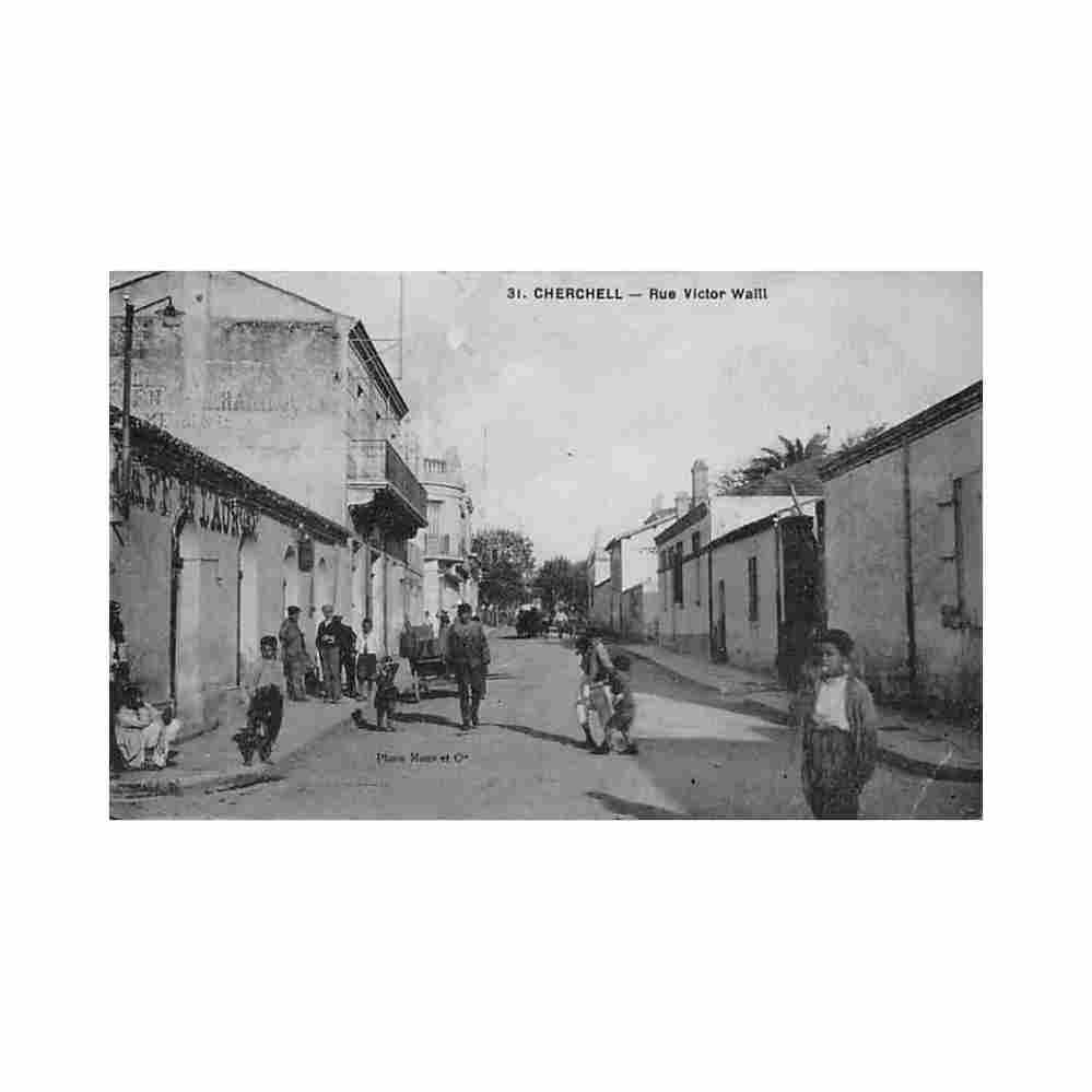 algerie cherchell rue victor waill ed mons cie 31 Vintage A4 Photo Print