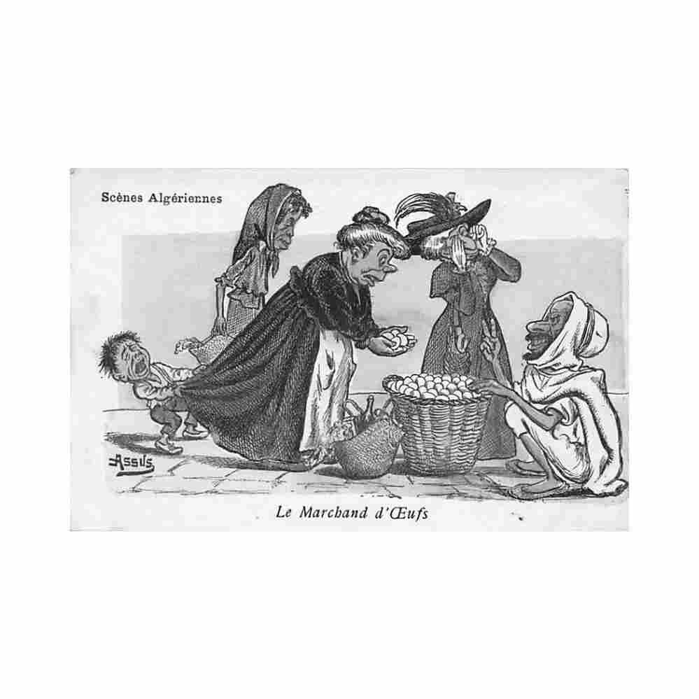 algerie illustrateur assus le marchand d oeufs Vintage A4 Photo Print