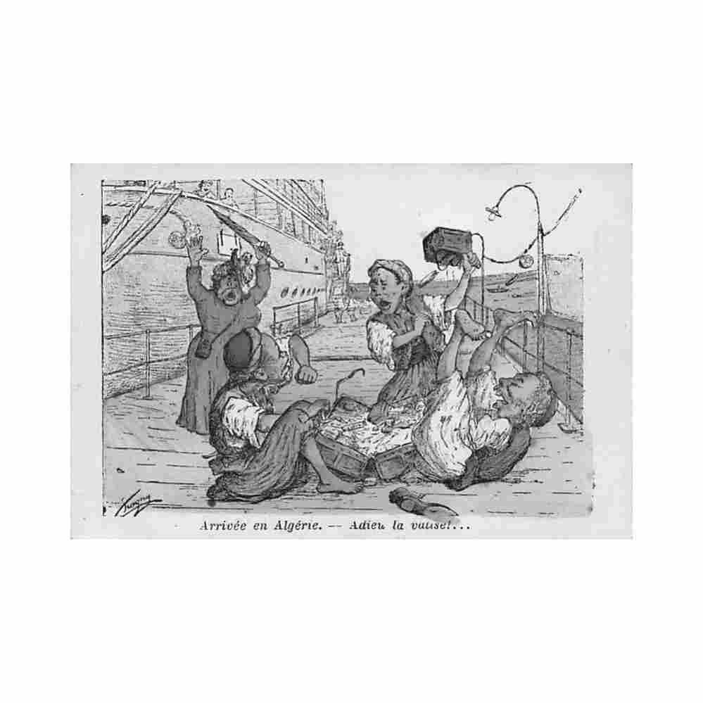 algerie illustrateur chagny arrivee en algerie adieu la valise Vintage A4 Photo Print