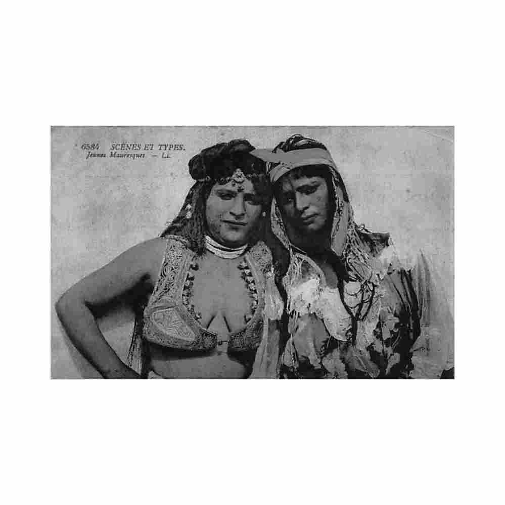 algerie jeunes mauresques ed levy ll 6584 Vintage A4 Photo Print
