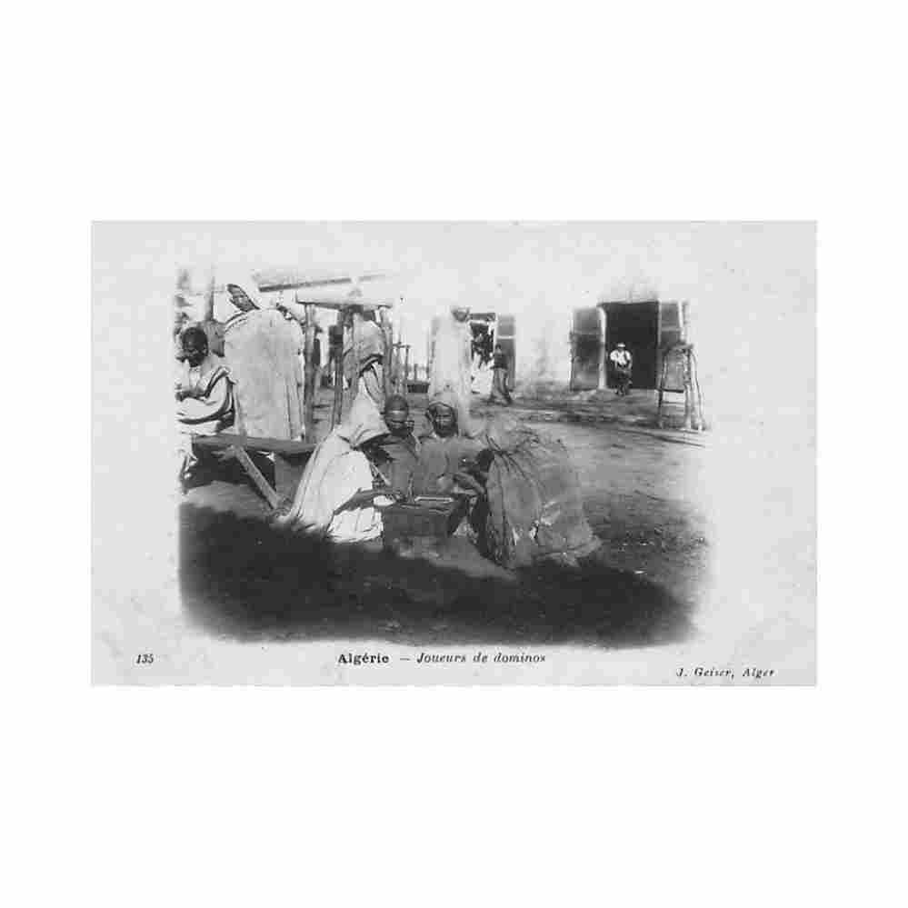 algerie joueurs de dominos ed j geiser 135 Vintage A4 Photo Print