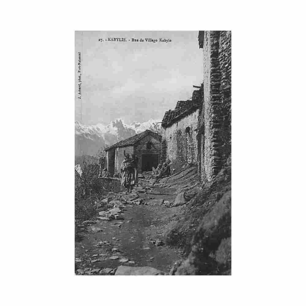 algerie kabylie rue de village kabyle ed j achard 4 Vintage A4 Photo Print