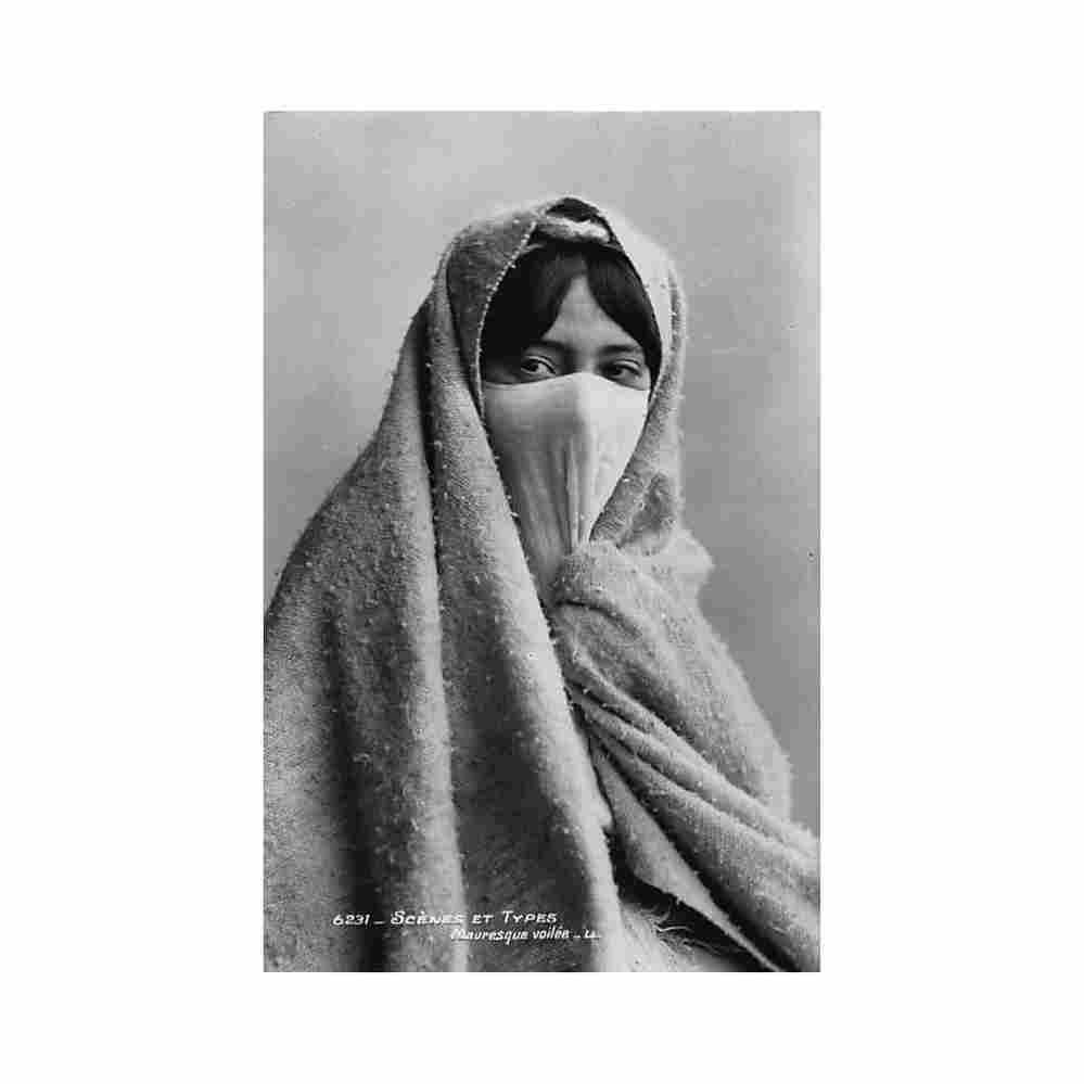algerie mauresque voilee ed l y 6231 Vintage A4 Photo Print