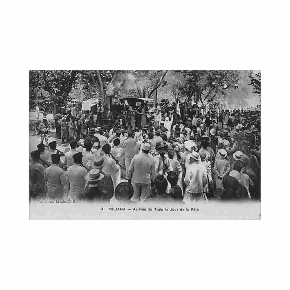 algerie miliana arrivee du train le jour de la fete ed collection ideale ps 4 Vintage A4 Photo Print