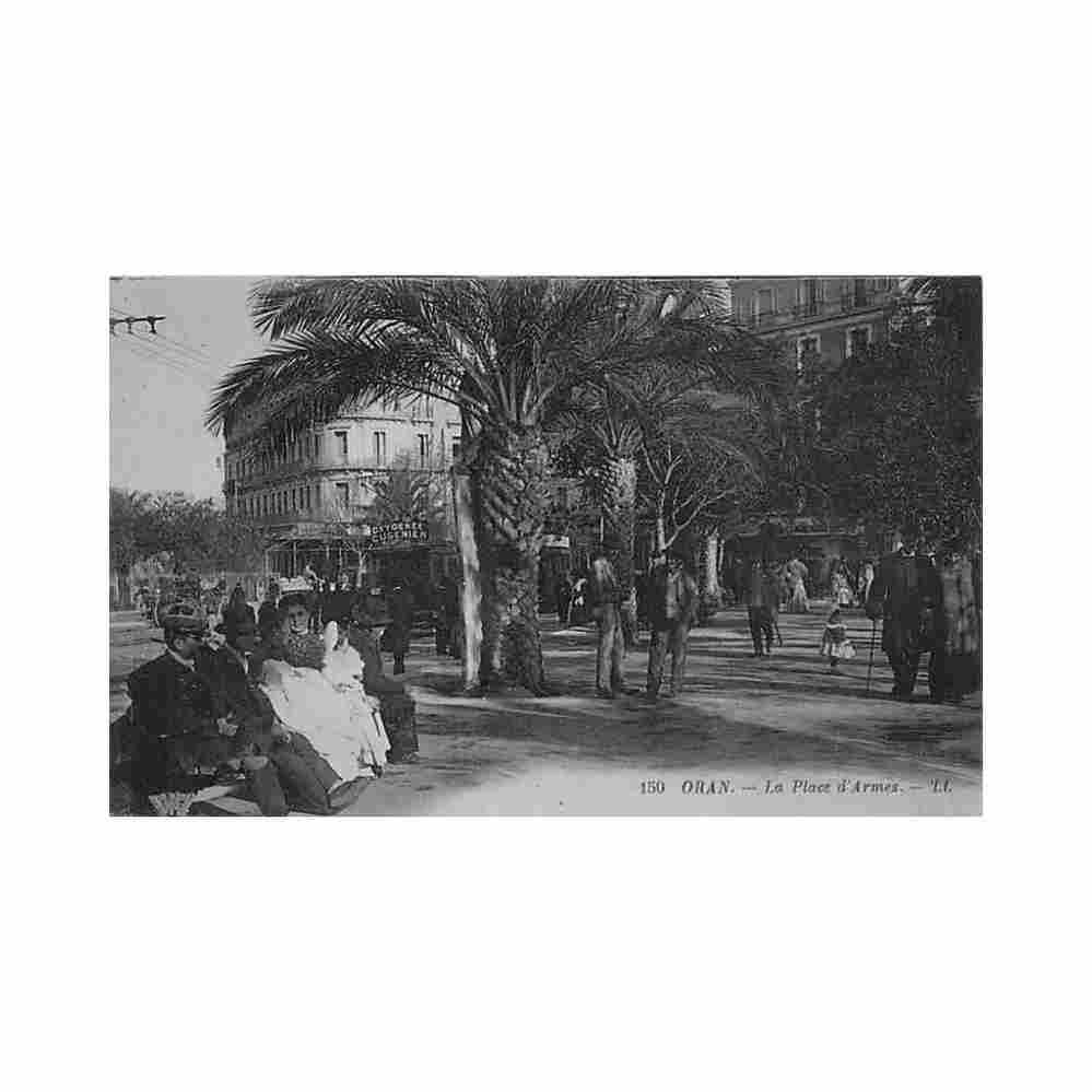 algerie oran la place d armes ed levy ll 150 Vintage A4 Photo Print
