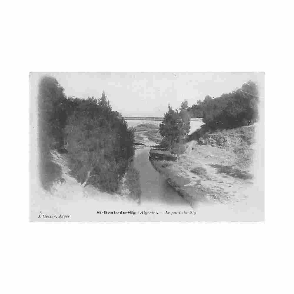 algerie saint denis du sig le pont du sig ed j geiser 8 Vintage A4 Photo Print