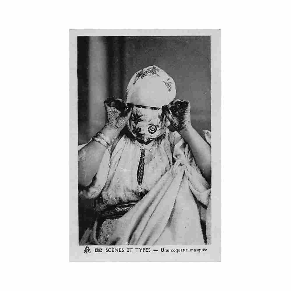 algerie une coquette masquee ed epa 1282 Vintage A4 Photo Print