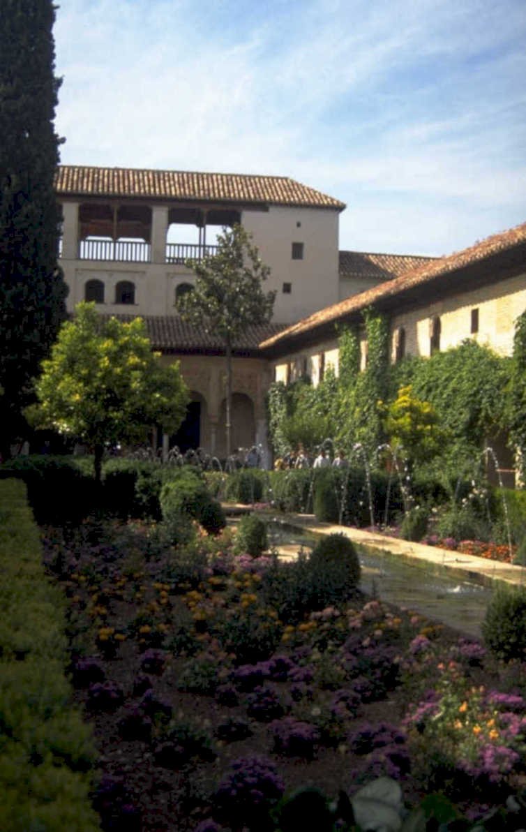 alhambra courtyard watercourt 1980s 1990s A4 Photo Print