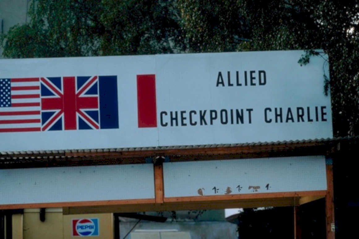 allied checkpoint charlie1980s 1990s A4 Photo Print
