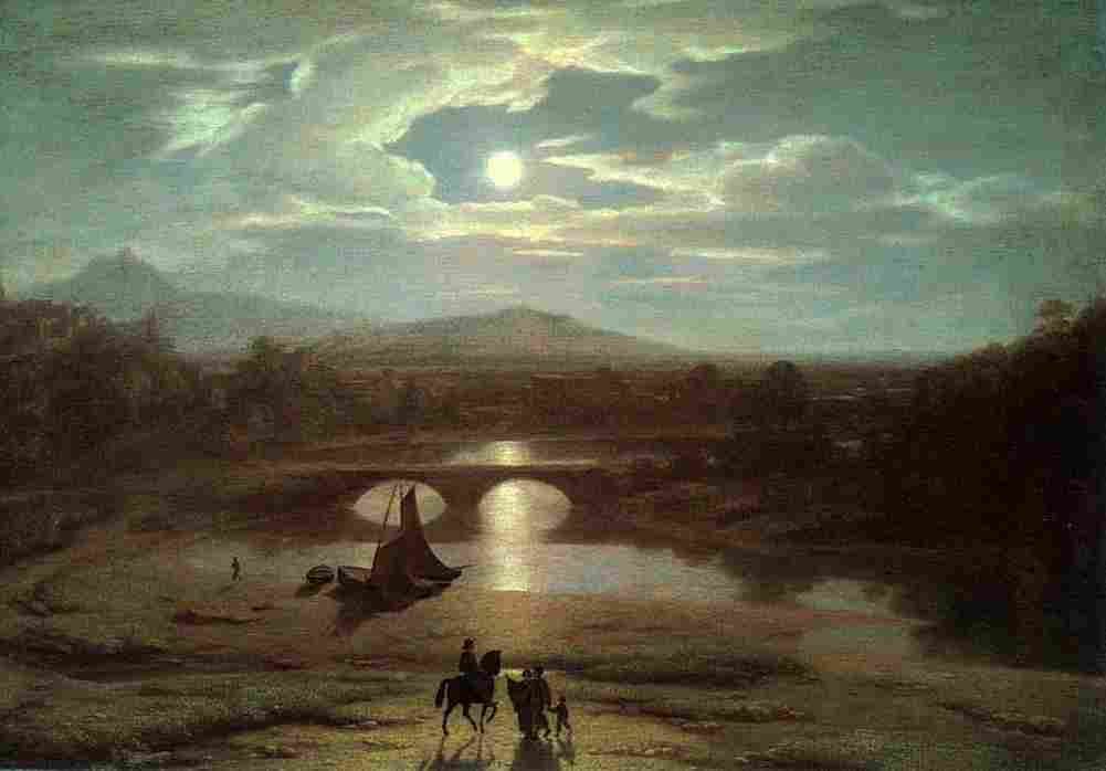 alls Moonlit Landscape Art A4 Photo Print